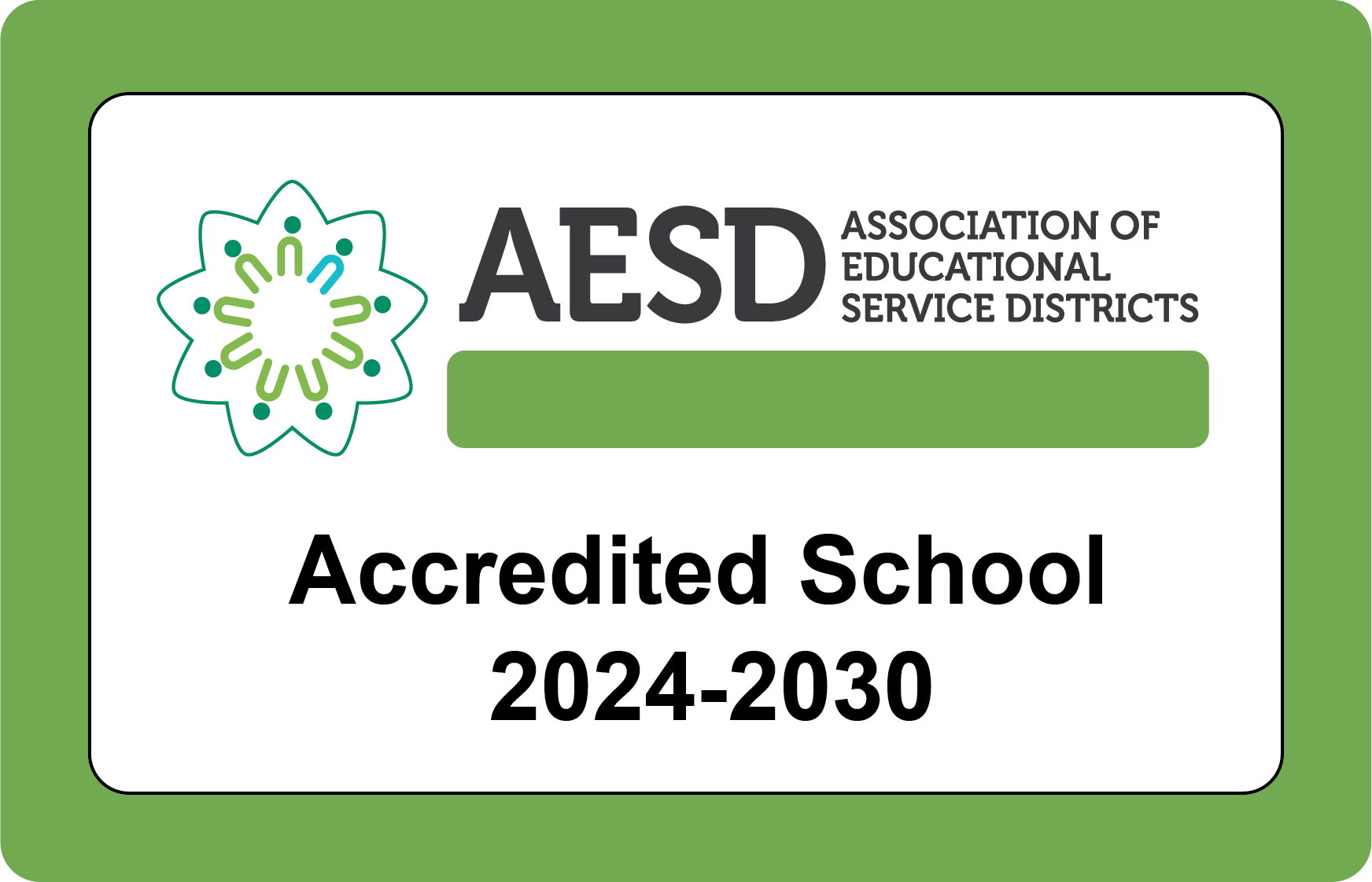 AESD 2024-2030 Accreditation Stamp